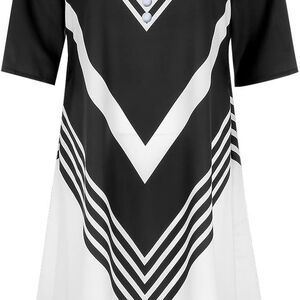 Elegant Black and White Maxi Dress